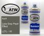 Preview: Audi, Lava Gray Pearl Effect, LZ7L / 1R: 400ml Sprühdose + 400ml Klarlack - Set, von ATW Autoteile West.